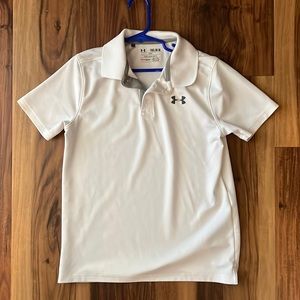 White Under Armour Boys Polo size medium